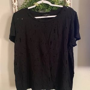 Forever 21 destroyed black top size 2xl